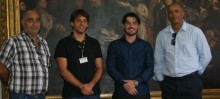 Presidente da Câmara de Barbacena (Minas Gerais), Flávio Barbosa Silva (PSL); Diretor do DETI da CMOP, Rafael Gomes; Presidente da Câmara, Thiago Mapa e vereador Luiz Gonzaga de Oliveira (PMDB)