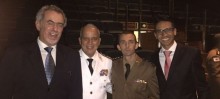 Prefeito Alex Salvador e secretário Hudson de Souza ao lado do capitão Gláucio Sigaud e do Coronel James Ferreira do Santos, que tomou posse como vice-presidente do órgão