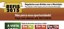 REFIS 2015 permite parcelamento de dívidas de empresas com o Município
